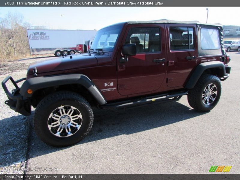 Red Rock Crystal Pearl / Dark Slate Gray/Med Slate Gray 2008 Jeep Wrangler Unlimited X