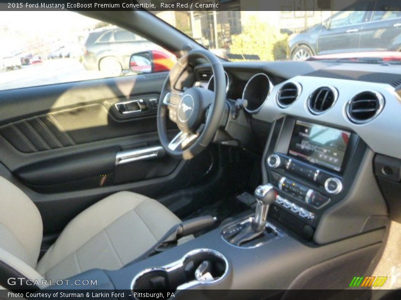 Race Red / Ceramic 2015 Ford Mustang EcoBoost Premium Convertible