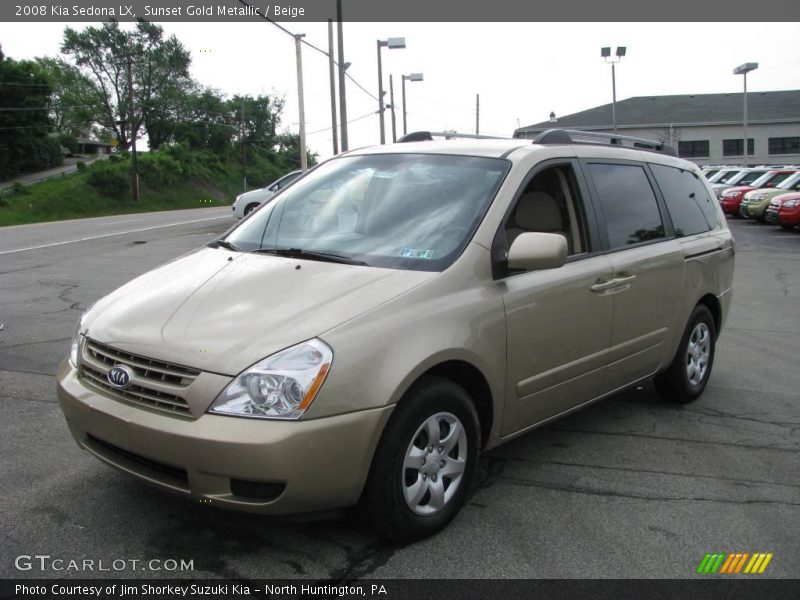 Sunset Gold Metallic / Beige 2008 Kia Sedona LX