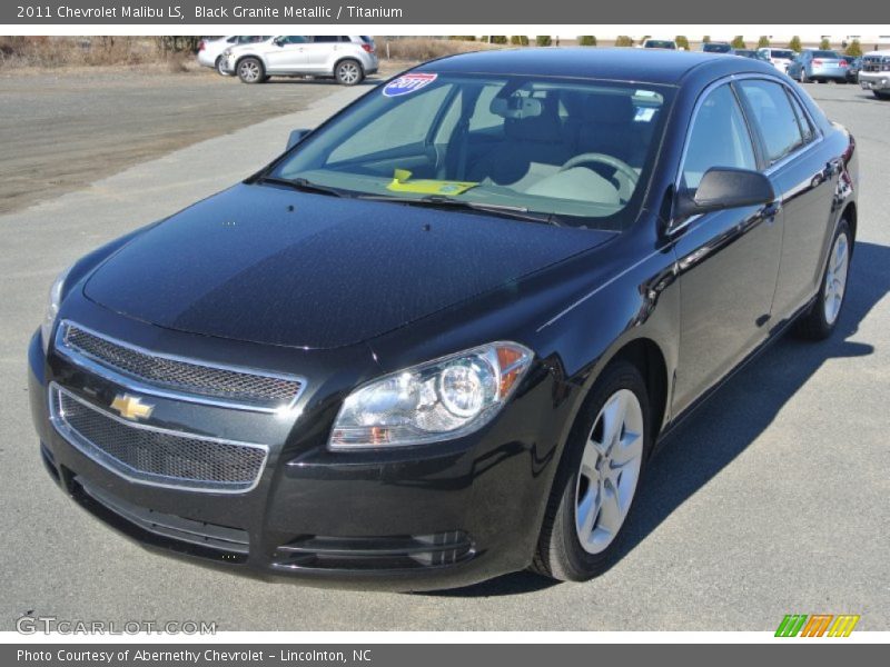 Black Granite Metallic / Titanium 2011 Chevrolet Malibu LS