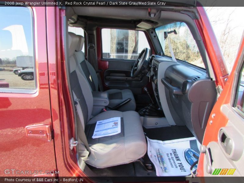 Red Rock Crystal Pearl / Dark Slate Gray/Med Slate Gray 2008 Jeep Wrangler Unlimited X