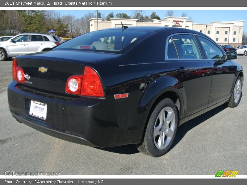 Black Granite Metallic / Titanium 2011 Chevrolet Malibu LS