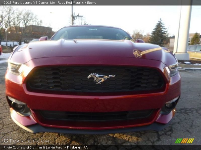 Ruby Red Metallic / Ebony 2015 Ford Mustang V6 Convertible