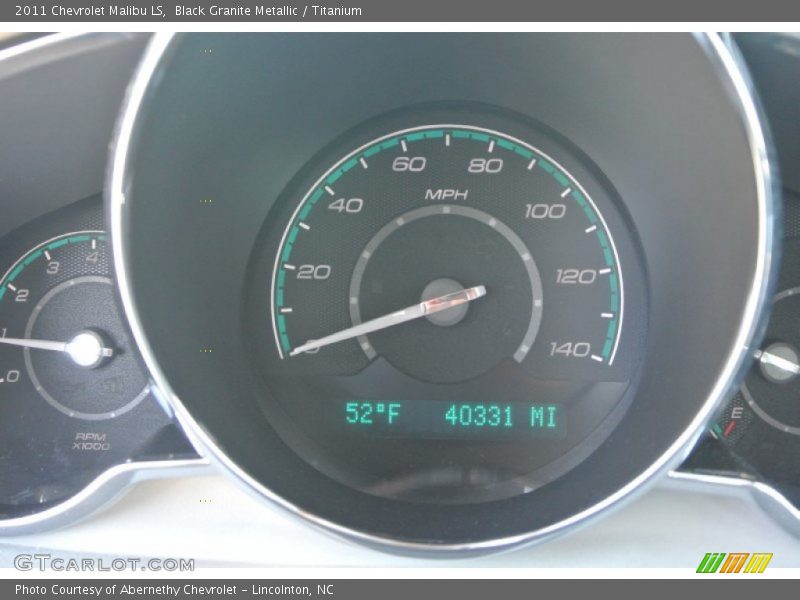Black Granite Metallic / Titanium 2011 Chevrolet Malibu LS