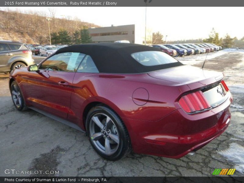 Ruby Red Metallic / Ebony 2015 Ford Mustang V6 Convertible