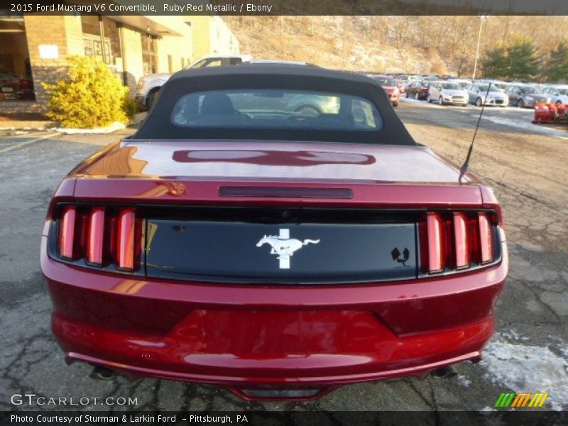 Ruby Red Metallic / Ebony 2015 Ford Mustang V6 Convertible