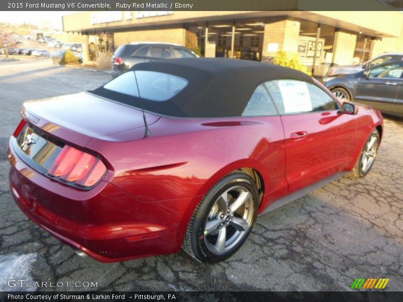 Ruby Red Metallic / Ebony 2015 Ford Mustang V6 Convertible