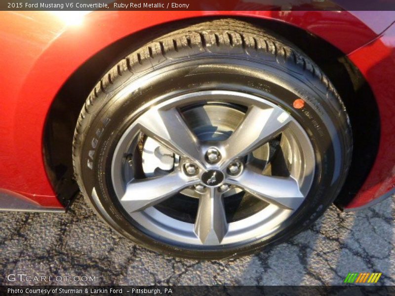 Ruby Red Metallic / Ebony 2015 Ford Mustang V6 Convertible