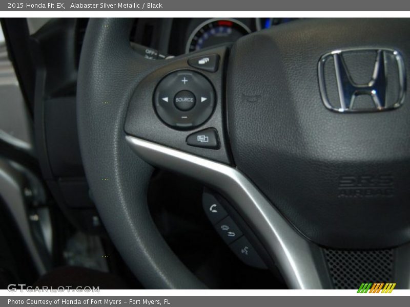 Alabaster Silver Metallic / Black 2015 Honda Fit EX