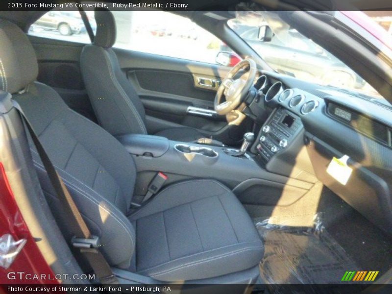 Ruby Red Metallic / Ebony 2015 Ford Mustang V6 Convertible