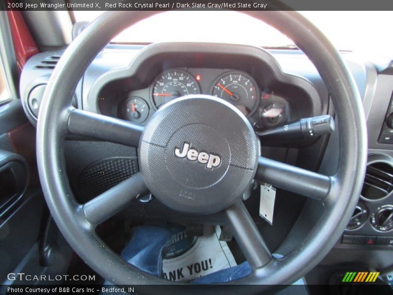 Red Rock Crystal Pearl / Dark Slate Gray/Med Slate Gray 2008 Jeep Wrangler Unlimited X