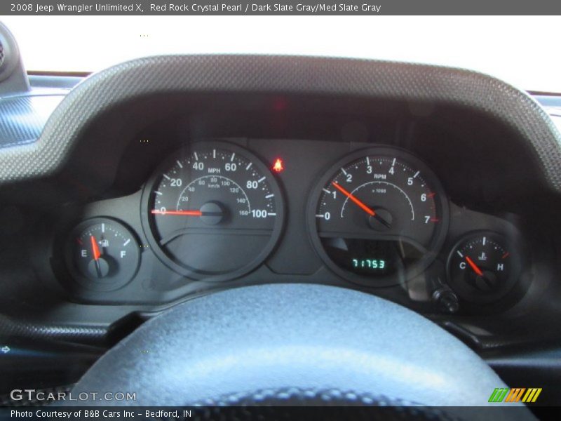 Red Rock Crystal Pearl / Dark Slate Gray/Med Slate Gray 2008 Jeep Wrangler Unlimited X