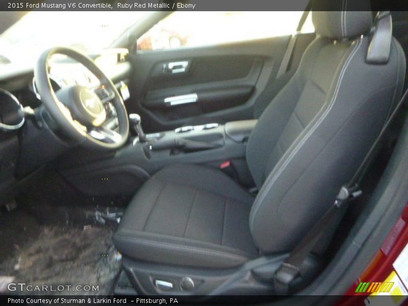 Ruby Red Metallic / Ebony 2015 Ford Mustang V6 Convertible