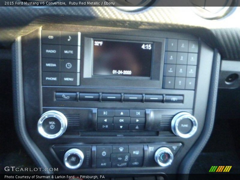 Ruby Red Metallic / Ebony 2015 Ford Mustang V6 Convertible