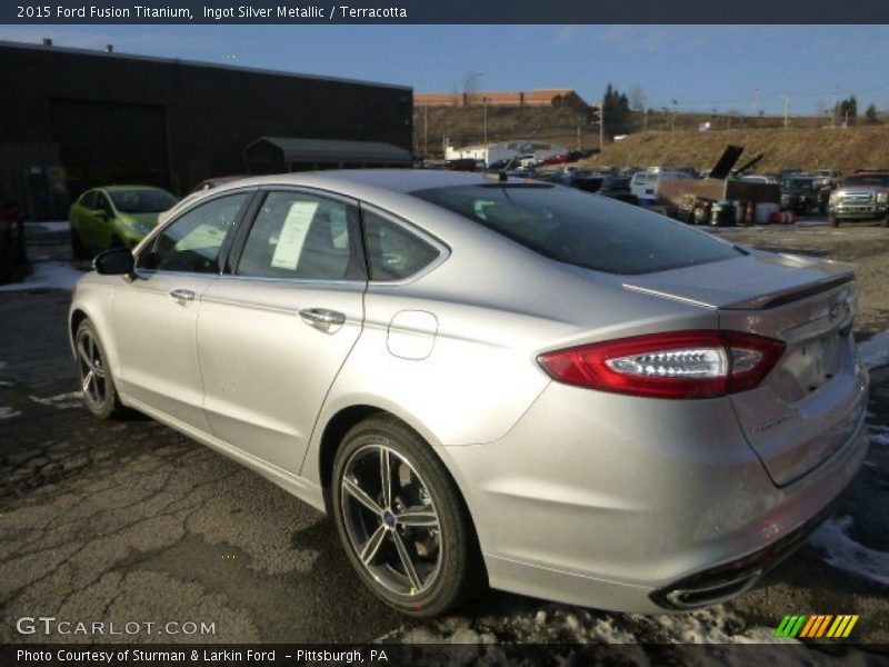 Ingot Silver Metallic / Terracotta 2015 Ford Fusion Titanium