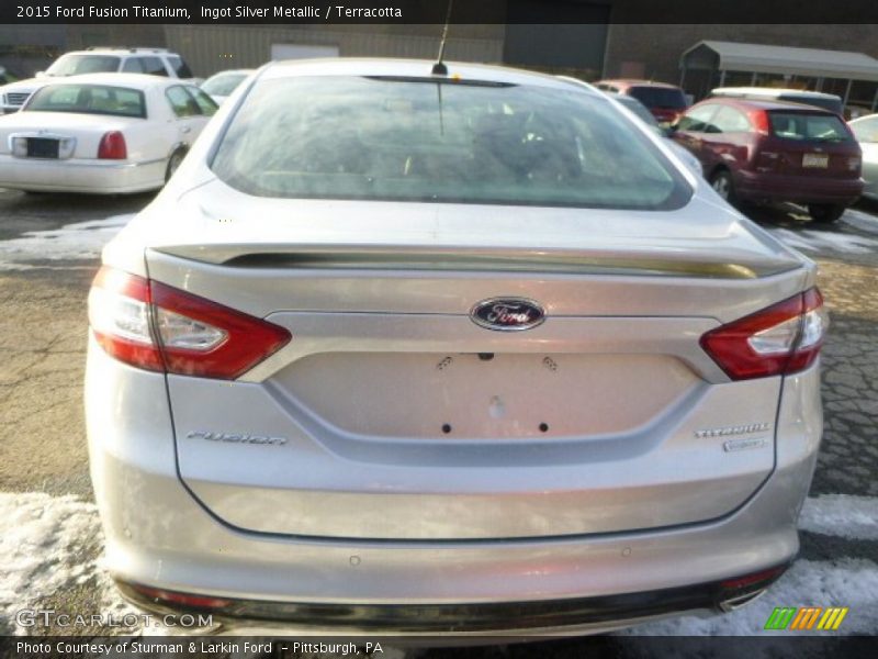 Ingot Silver Metallic / Terracotta 2015 Ford Fusion Titanium