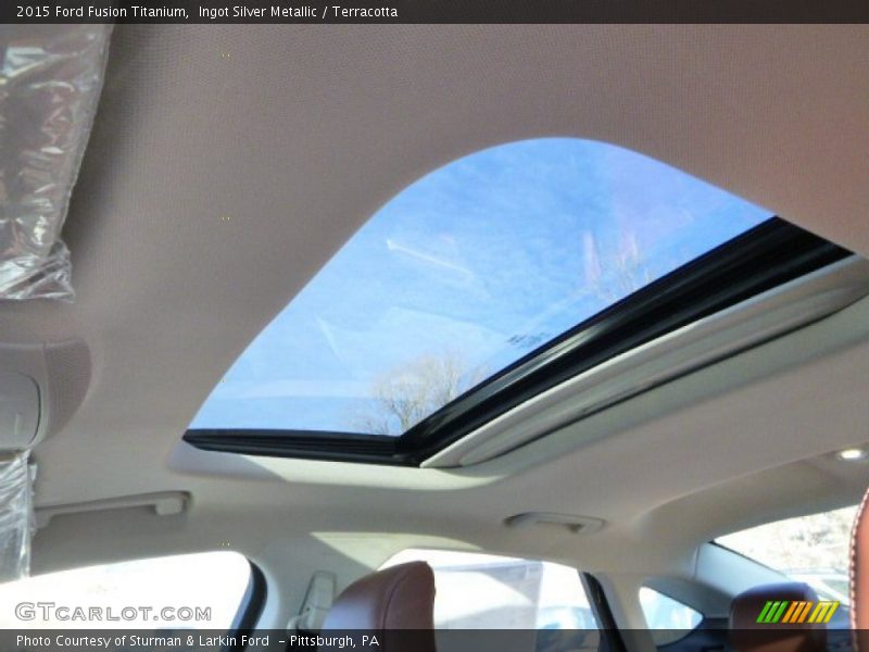 Ingot Silver Metallic / Terracotta 2015 Ford Fusion Titanium