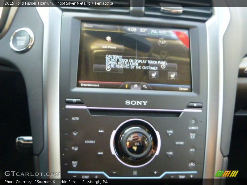 Ingot Silver Metallic / Terracotta 2015 Ford Fusion Titanium
