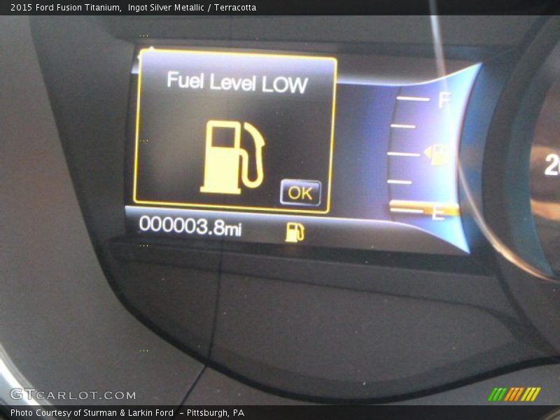 Ingot Silver Metallic / Terracotta 2015 Ford Fusion Titanium
