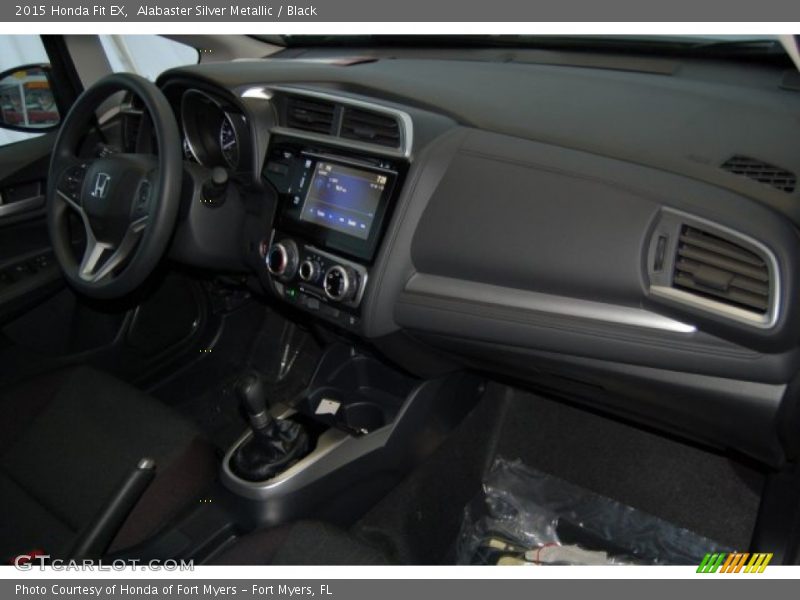 Alabaster Silver Metallic / Black 2015 Honda Fit EX