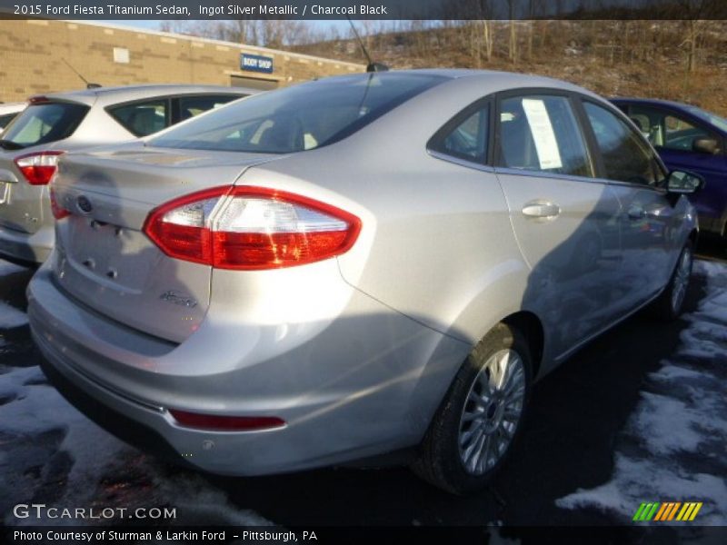 Ingot Silver Metallic / Charcoal Black 2015 Ford Fiesta Titanium Sedan