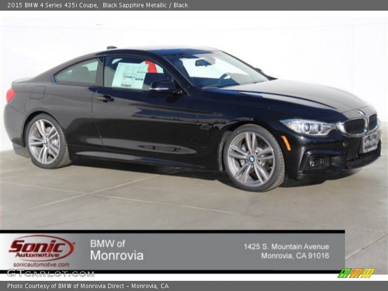 Black Sapphire Metallic / Black 2015 BMW 4 Series 435i Coupe
