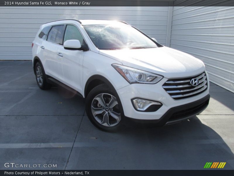 Monaco White / Gray 2014 Hyundai Santa Fe GLS