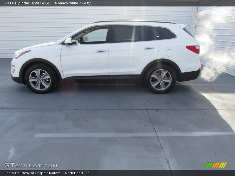 Monaco White / Gray 2014 Hyundai Santa Fe GLS