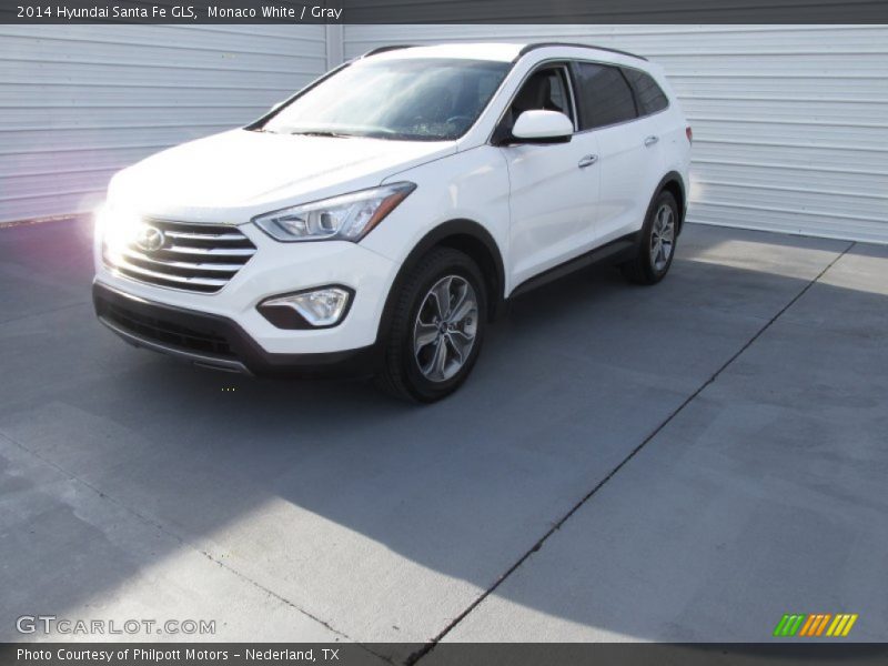 Monaco White / Gray 2014 Hyundai Santa Fe GLS