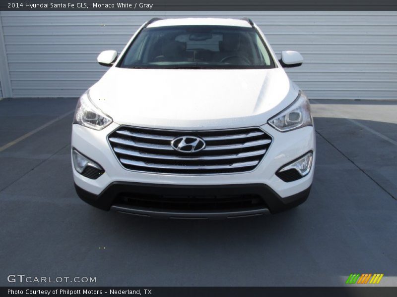 Monaco White / Gray 2014 Hyundai Santa Fe GLS