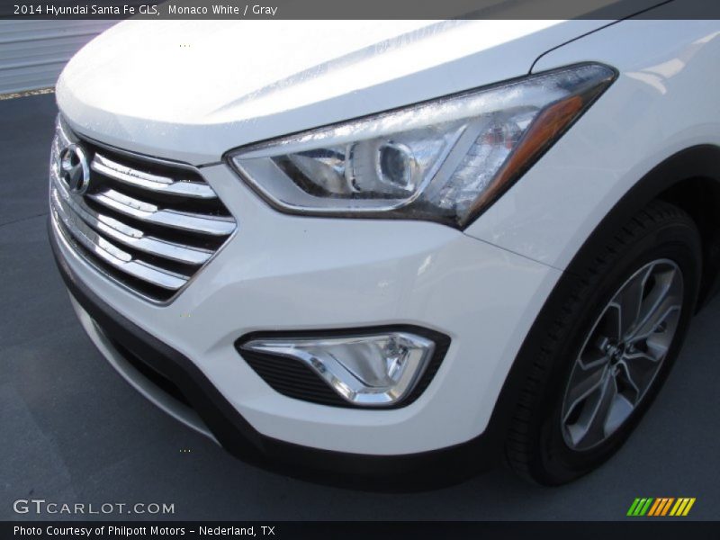 Monaco White / Gray 2014 Hyundai Santa Fe GLS