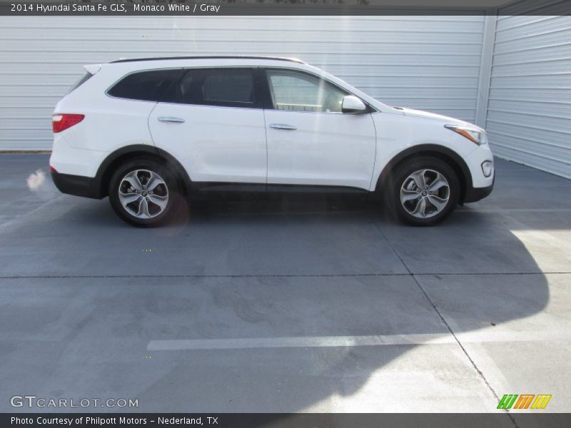 Monaco White / Gray 2014 Hyundai Santa Fe GLS