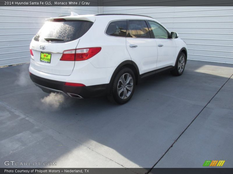 Monaco White / Gray 2014 Hyundai Santa Fe GLS