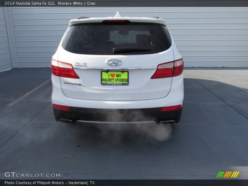 Monaco White / Gray 2014 Hyundai Santa Fe GLS