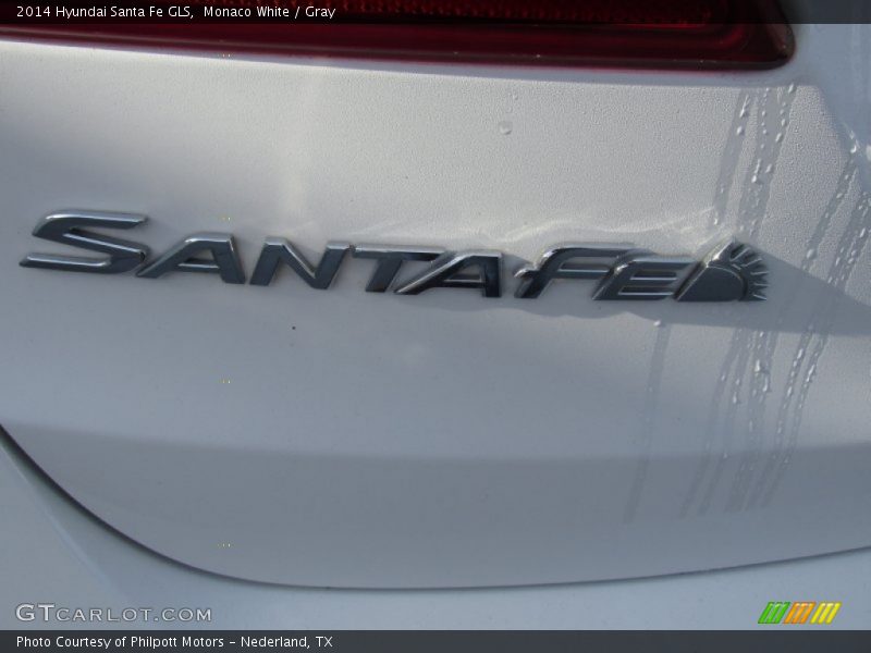 Monaco White / Gray 2014 Hyundai Santa Fe GLS