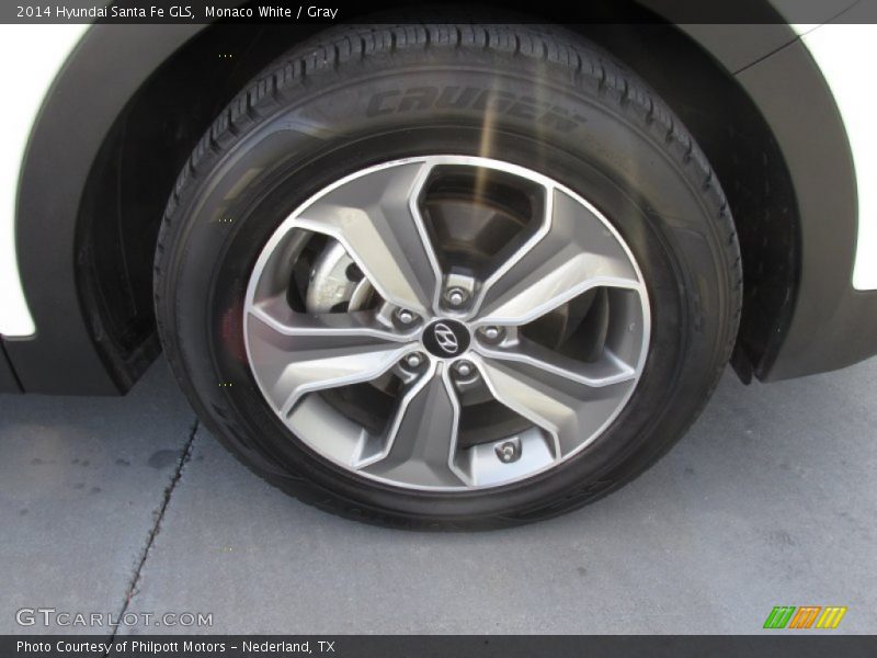 Monaco White / Gray 2014 Hyundai Santa Fe GLS