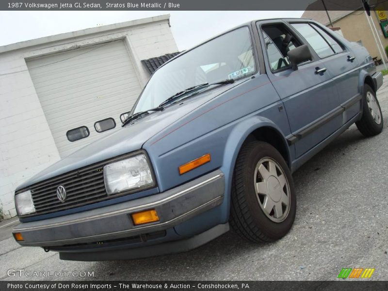 Stratos Blue Metallic / Blue 1987 Volkswagen Jetta GL Sedan