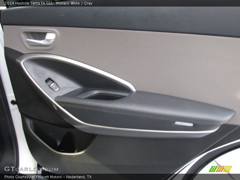 Monaco White / Gray 2014 Hyundai Santa Fe GLS
