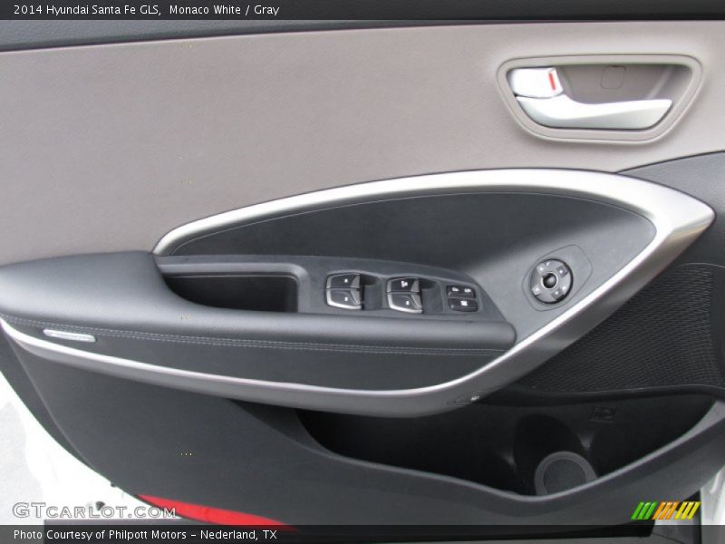 Monaco White / Gray 2014 Hyundai Santa Fe GLS