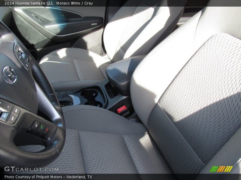 Monaco White / Gray 2014 Hyundai Santa Fe GLS