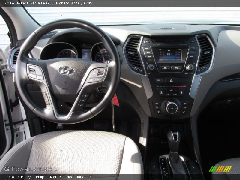 Monaco White / Gray 2014 Hyundai Santa Fe GLS