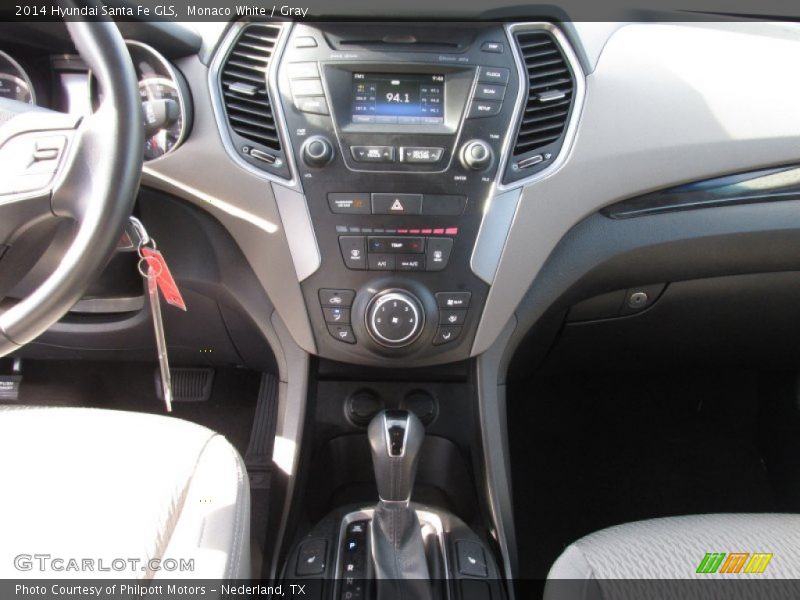 Monaco White / Gray 2014 Hyundai Santa Fe GLS