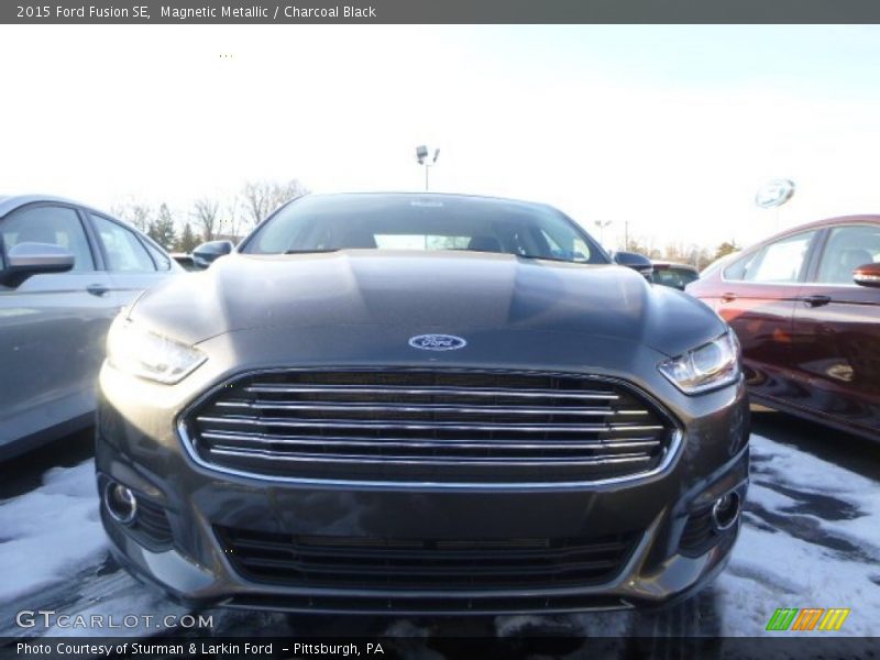 Magnetic Metallic / Charcoal Black 2015 Ford Fusion SE