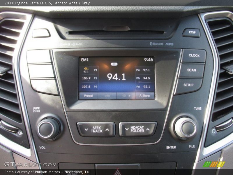 Monaco White / Gray 2014 Hyundai Santa Fe GLS