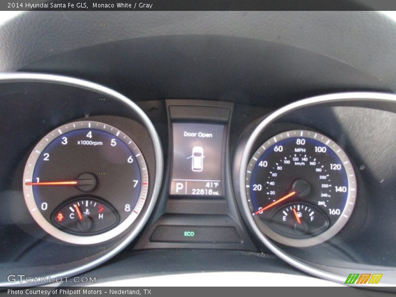 Monaco White / Gray 2014 Hyundai Santa Fe GLS