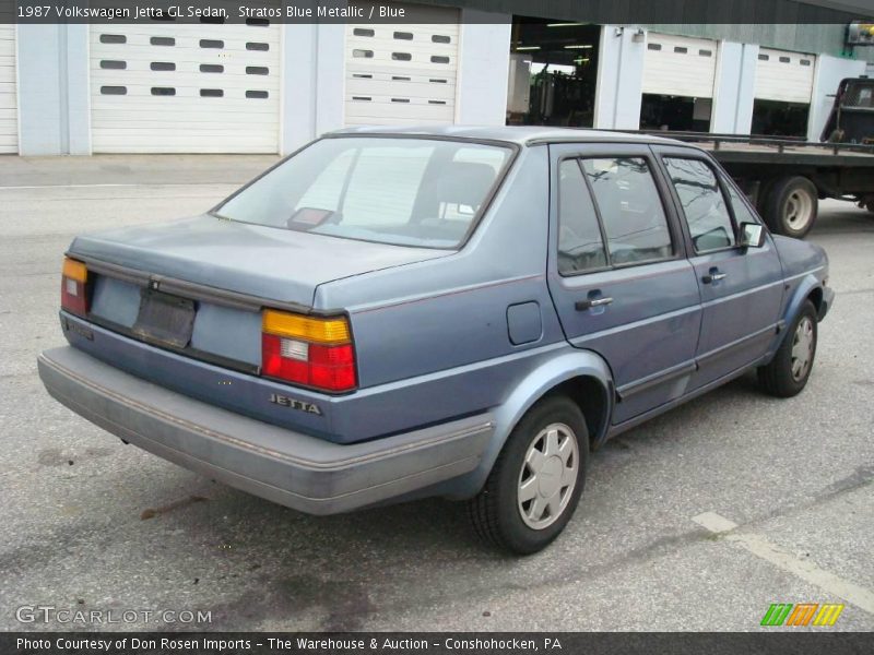 Stratos Blue Metallic / Blue 1987 Volkswagen Jetta GL Sedan
