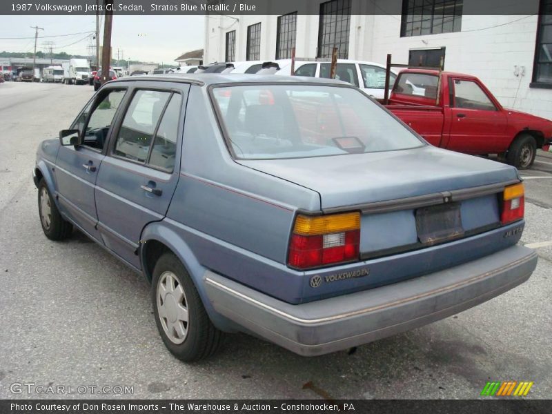 Stratos Blue Metallic / Blue 1987 Volkswagen Jetta GL Sedan