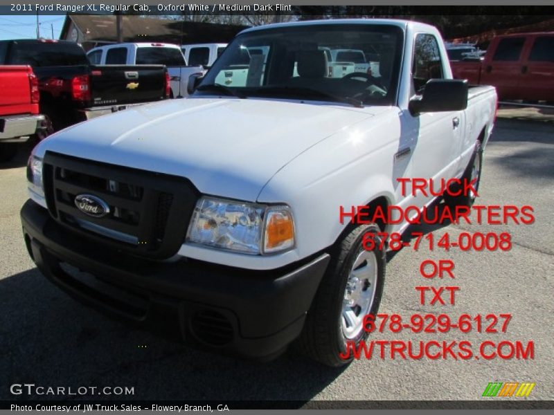 Oxford White / Medium Dark Flint 2011 Ford Ranger XL Regular Cab