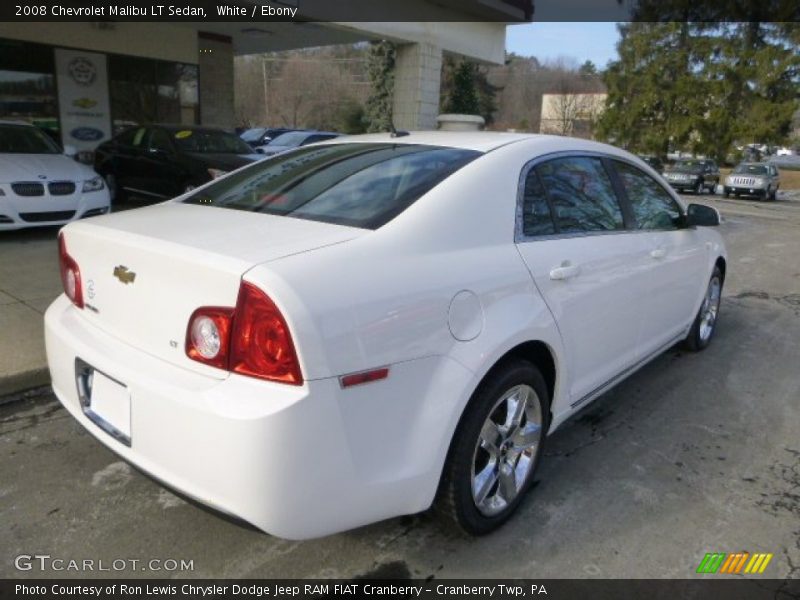 White / Ebony 2008 Chevrolet Malibu LT Sedan