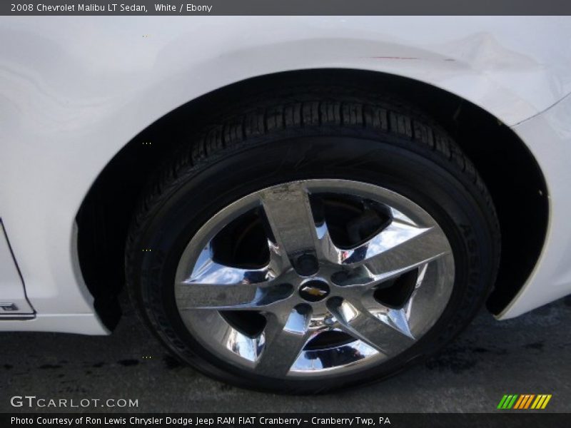 White / Ebony 2008 Chevrolet Malibu LT Sedan